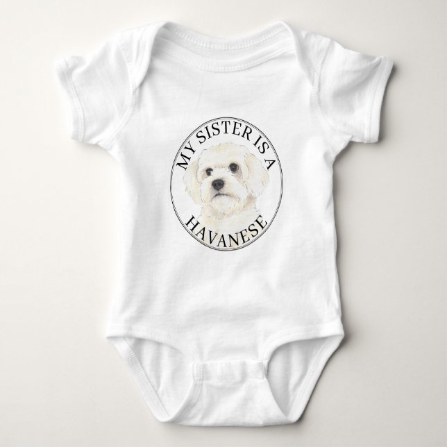 Havanese große Schwester Baby Strampler (Vorderseite)