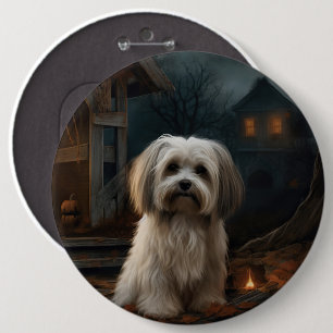 Havanese Halloween Beängstigend Button