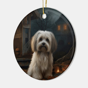 Havanese Halloween Beängstigend Keramik Ornament