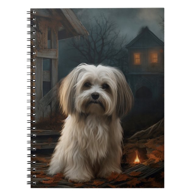 Havanese Halloween Beängstigend Notizblock (Vorderseite)