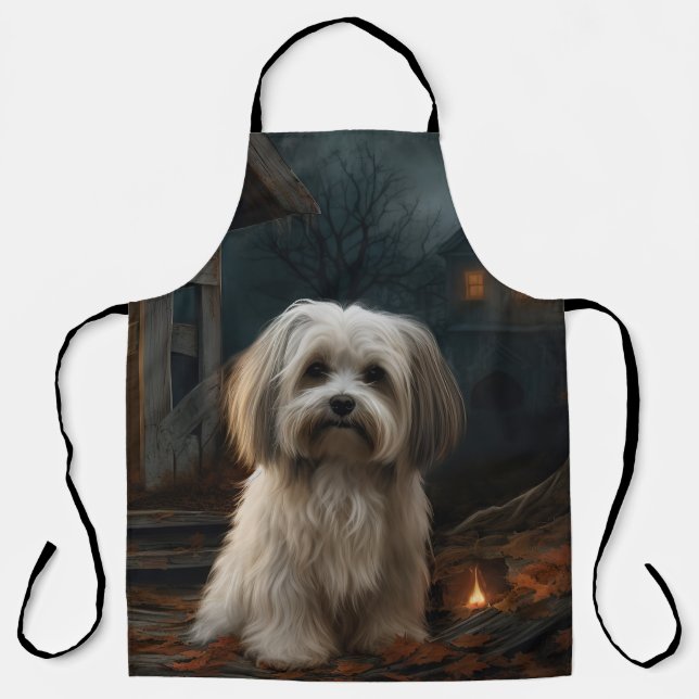 Havanese Halloween Beängstigend Schürze (Vorderseite)