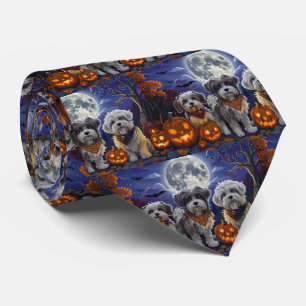 Havanese Halloween Gruselig Krawatte