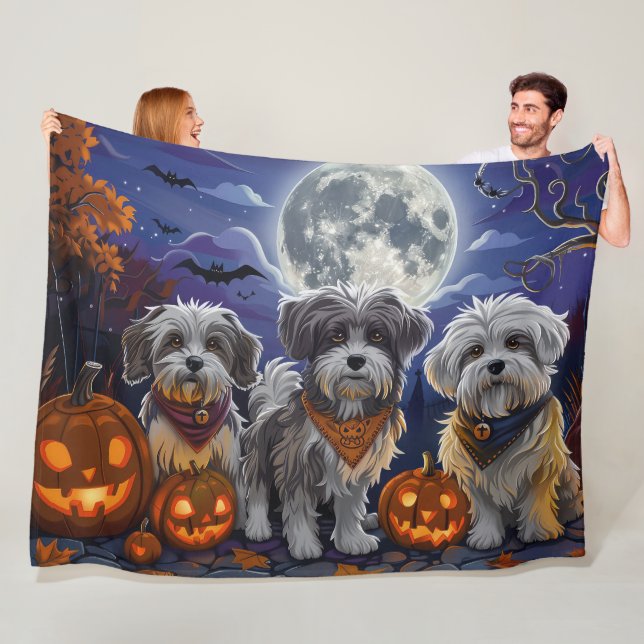 Havanese Halloween Spooky Fleecedecke (Beispiel)