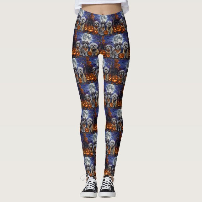 Havanese Halloween Spooky Leggings (Vorderseite)
