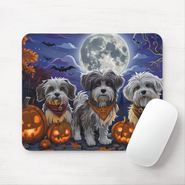 Havanese Halloween Spooky Mousepad (Mit Mouse)