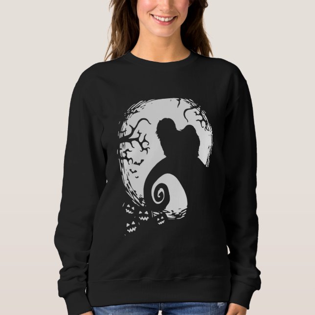 Havanese Halloween unter dem Mondlicht unheimliche Sweatshirt (Vorderseite)