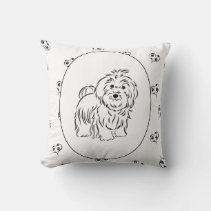 Havanese Herzen und Pawprints Kissen