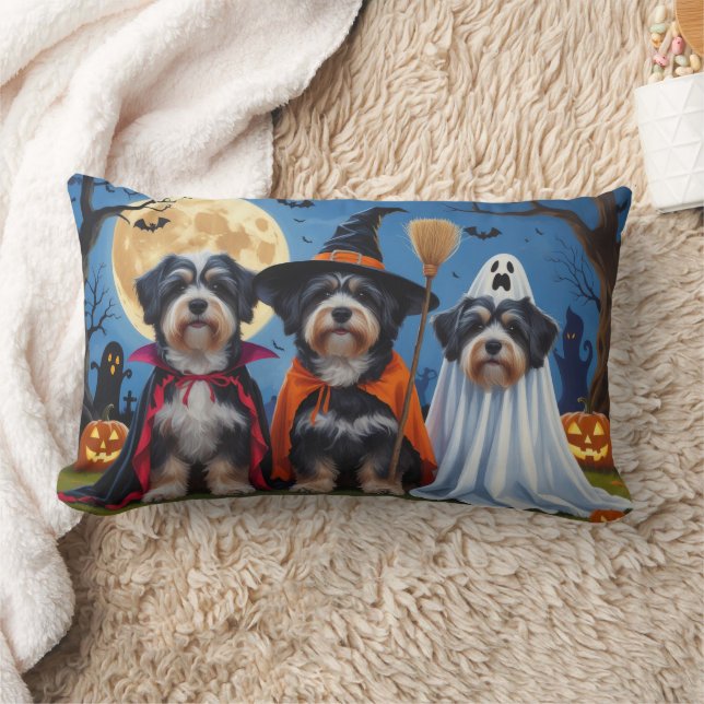 Havanese Hogs Pumpkin Halloween Funny Lendenkissen (Decke)
