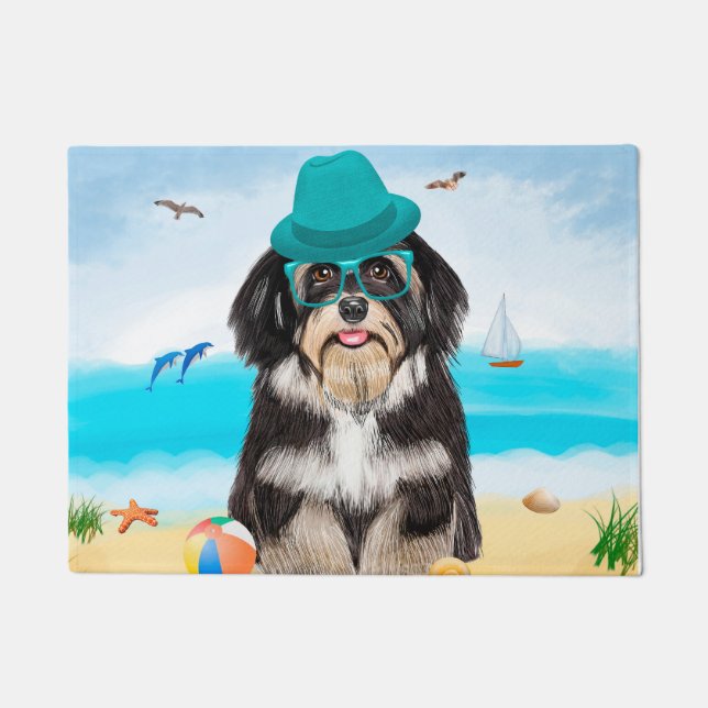 Havanese Hund am Strand Fußmatte (Vorderseite)