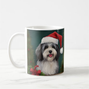 Havanese Hund im Schnee Weihnachten Kaffeetasse