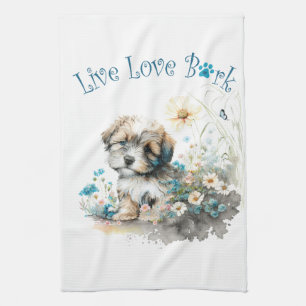 Havanese Hund Mama Floral Geschirrtuch