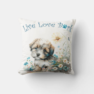 Havanese Hund Mama Floral Kissen