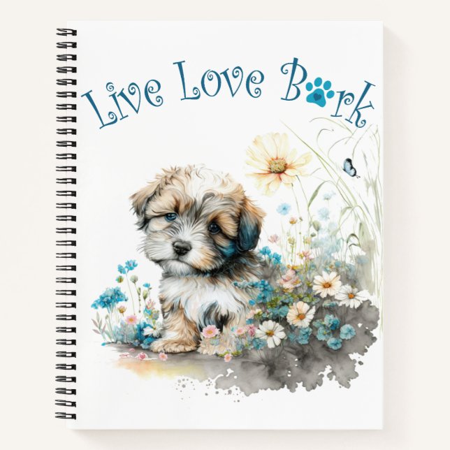 Havanese Hund Mama Floral Notizbuch (Vorderseite)
