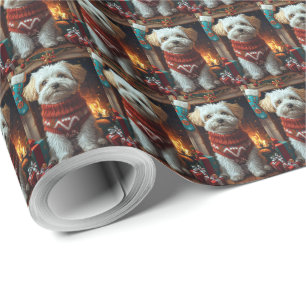Havanese Hund mit Weihnachtsgeschenken Geschenkpapier