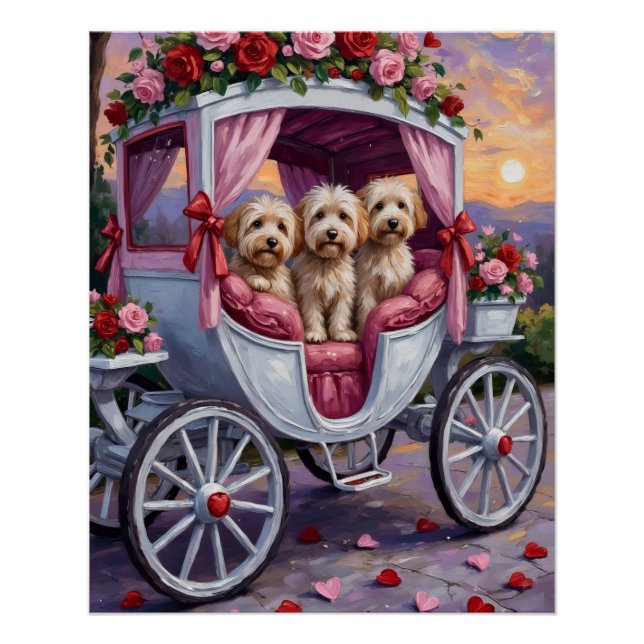Havanese Hund Valentinstag  Poster (Vorderseite)