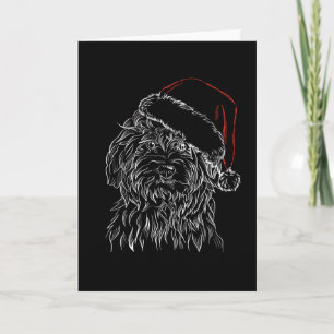 Havanese Hund Weihnachtsmannmütze Karte