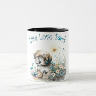 Havanese-Hundemutter Blumenmuster Tasse