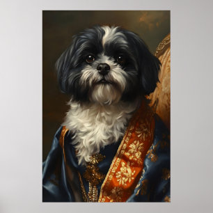 Havanese-Hundeporträt-Druck, Renaissance-Tier Poster