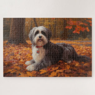Havanese im Herbst Leaves Fall Inspiriert Puzzle