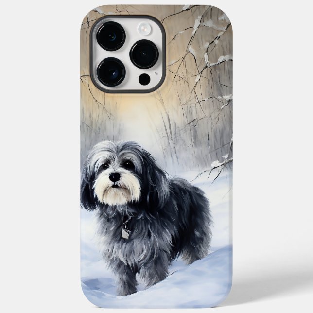 Havanese Let It Snow Weihnachten Case-Mate iPhone Hülle (Rückseite)