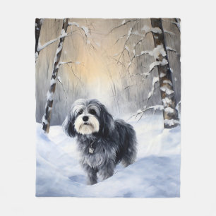 Havanese Let It Snow Weihnachten Fleecedecke