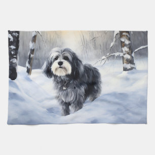 Havanese Let It Snow Weihnachten Geschirrtuch