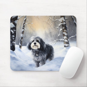 Havanese Let It Snow Weihnachten Mousepad