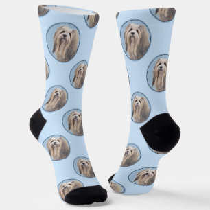 Havanese Malerei Silber Niedlich Original Haustier Socken