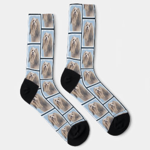 Havanese Malerei Silber Niedlich Original Haustier Socken