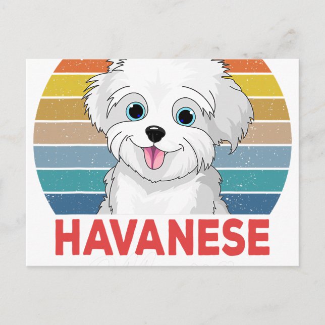 Havanese Mama Cute Havanese Dog Mom Funny Girls Ankündigungspostkarte (Vorderseite)