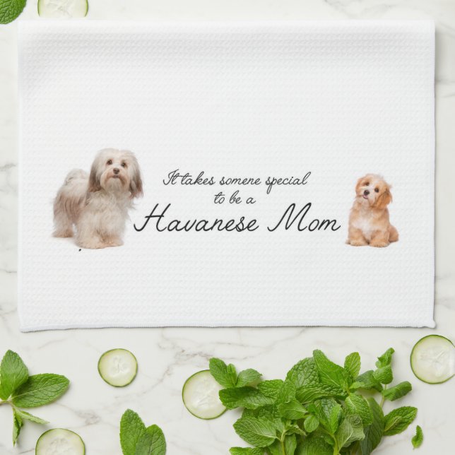 Havanese Mama-Küchen-Tuch Handtuch (Gefaltet)