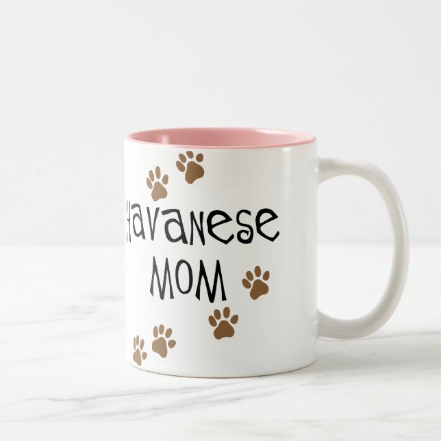 Havanese Mama Zweifarbige Tasse (Rechts)