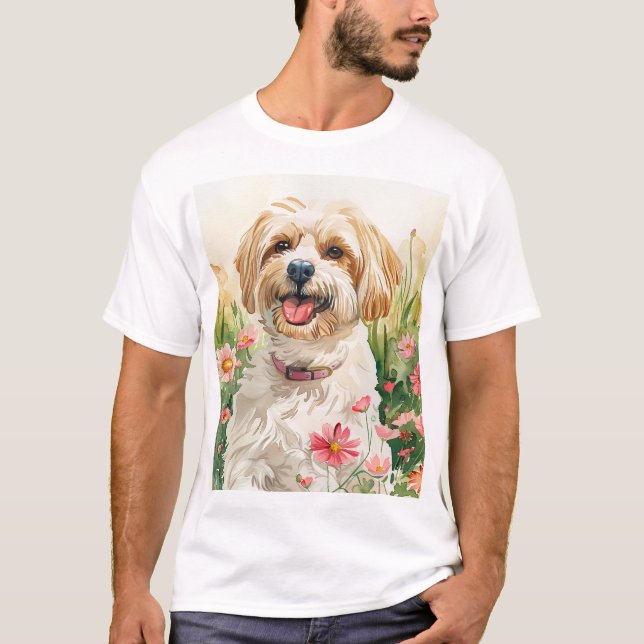 Havanese Men's T - Shirt - Watercolor Dog T-Shirt (Vorderseite)