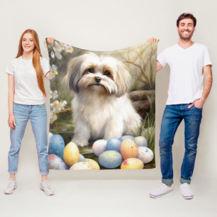 Havanese mit Ostereiern Fleecedecke