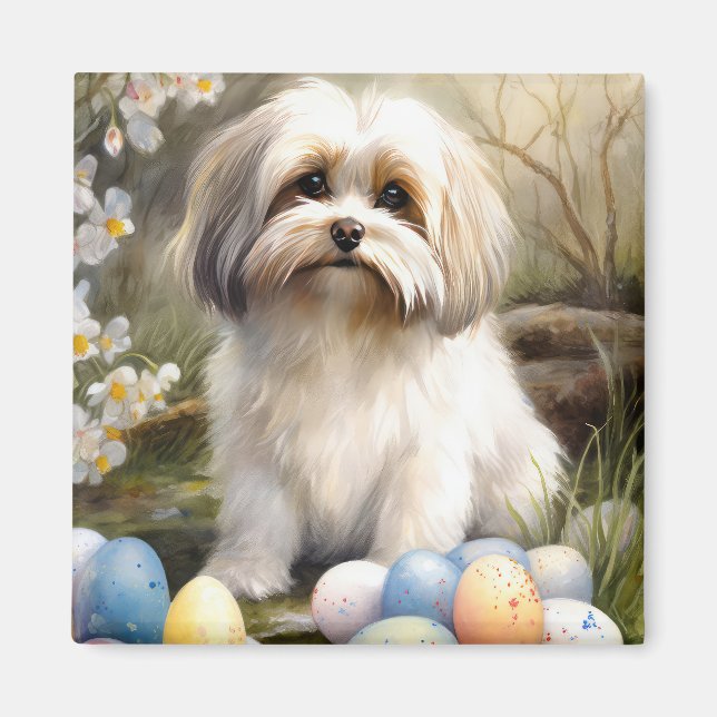 Havanese mit Ostereiern Magnet (Vorne)