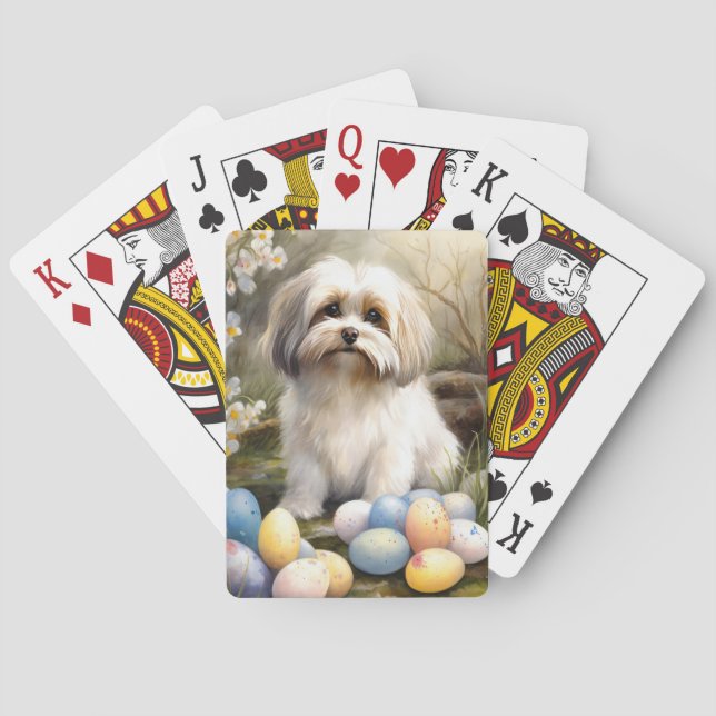 Havanese mit Ostereiern Spielkarten (Rückseite)