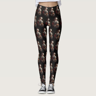 Havanese mit Weihnachtsmann Weihnachten Leggings