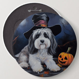 Havanese Pumpkins Halloween Beängstigend Button