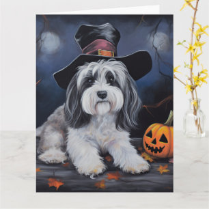 Havanese Pumpkins Halloween Beängstigend Karte