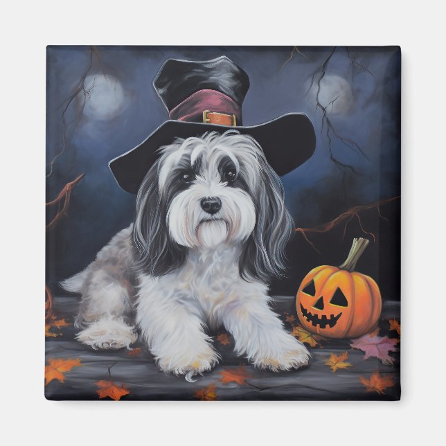 Havanese Pumpkins Halloween Beängstigend Magnet (Vorne)