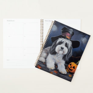 Havanese Pumpkins Halloween Beängstigend Planer