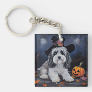 Havanese Pumpkins Halloween Beängstigend Schlüsselanhänger