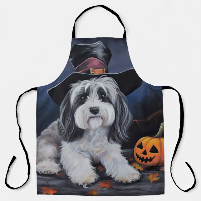Havanese Pumpkins Halloween Beängstigend Schürze (Vorderseite)