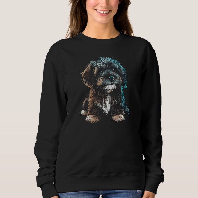 Havanese Puppy Dog Bolonka Shih Tzu Maltese Dogs G Sweatshirt (Vorderseite)