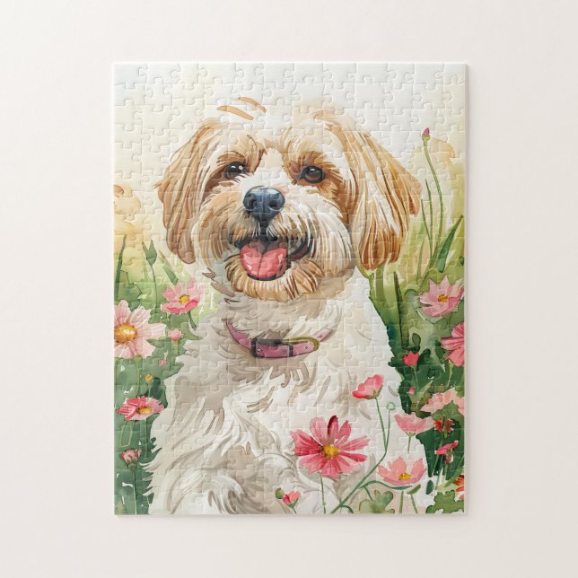 Havanese Puzzle - Aquarell Dog Jigsaw (Vertikal)