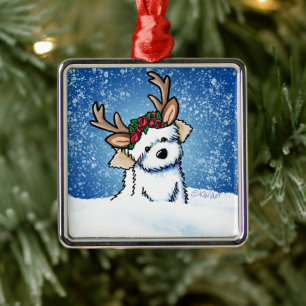 Havanese Rentier Metal Ornament Aus Metall