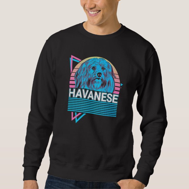 Havanese Retro   Sweatshirt (Vorderseite)