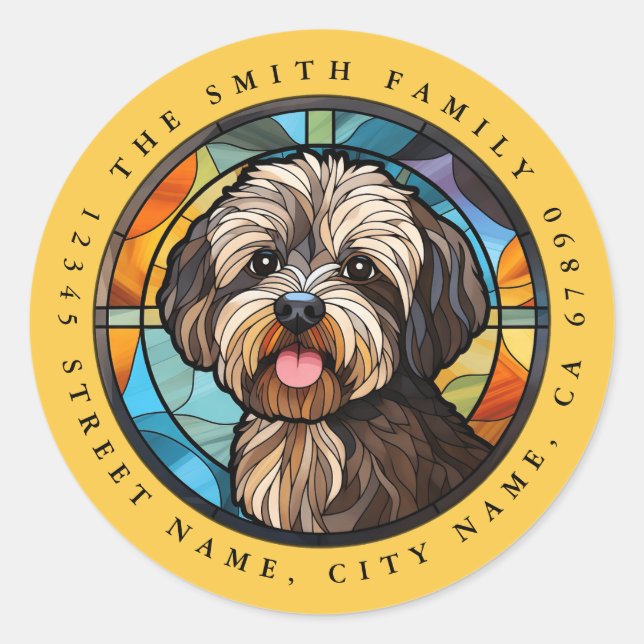 Havanese Round Stickers (Vorderseite)
