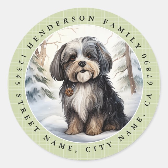 Havanese Round Stickers (Vorderseite)