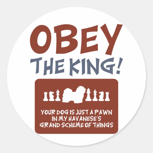 Havanese Runder Aufkleber (Vorderseite)